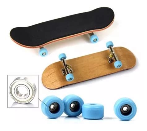 Fingerboard Profissional De Madeira Rolamento Skate Dedo