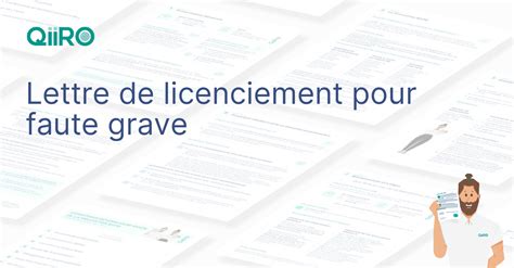 Lettre de licenciement pour faute grave modèle à télécharger