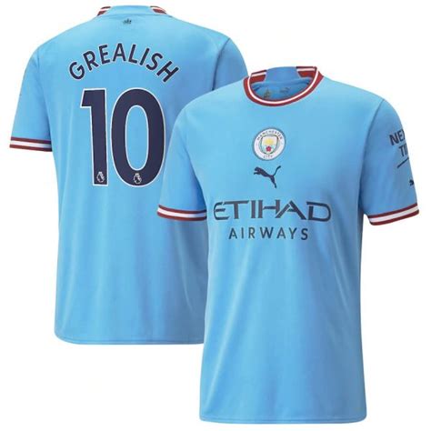 Replica Grealish NO 10 Prima Maglietta Calcio Manchester City 2022 2023