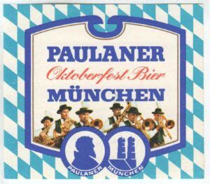 Drink Label Paulaner M Nchen Oktoberfest Bier Paulaner Brauerei Gmbh