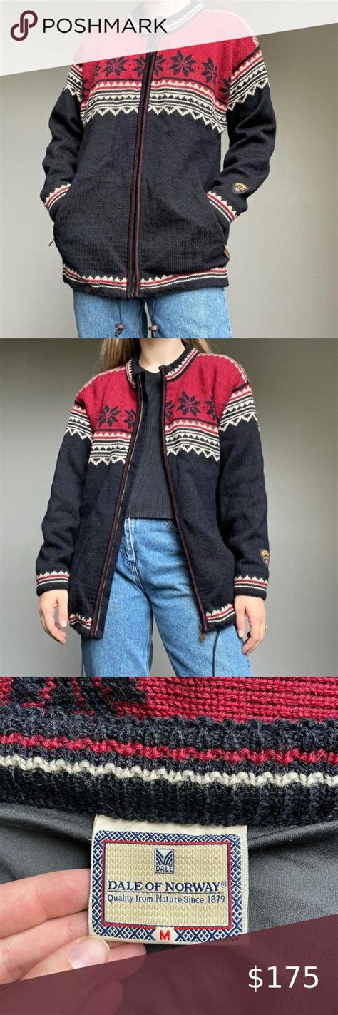 Dale Of Norway Sport Wind Stopper Wool Fair Isle Zip Cardigan Sweater