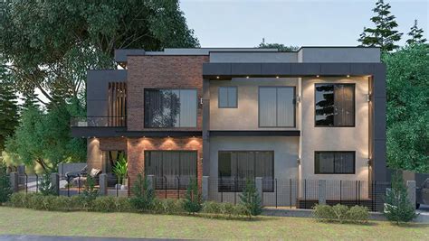 Beautiful Corner Kanal Modern House Elevation Design Ghar Plans