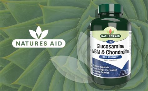 Natures Aid Glucosamine Msm And Chondroitin With Vitamin C 180