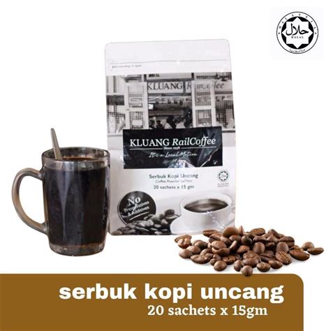 Serbuk Kopi Uncang Original Kluang Rail Coffee 20 Sachets Shopee Malaysia