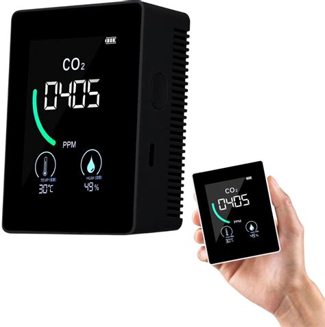 Currero Luchtkwaliteitsmeter CO2 Meter CO2 Melder Hygrometer Voor