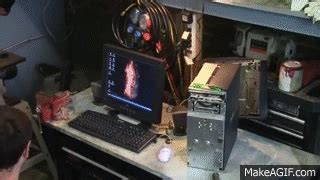 Dell Computer Destruction on Make a GIF