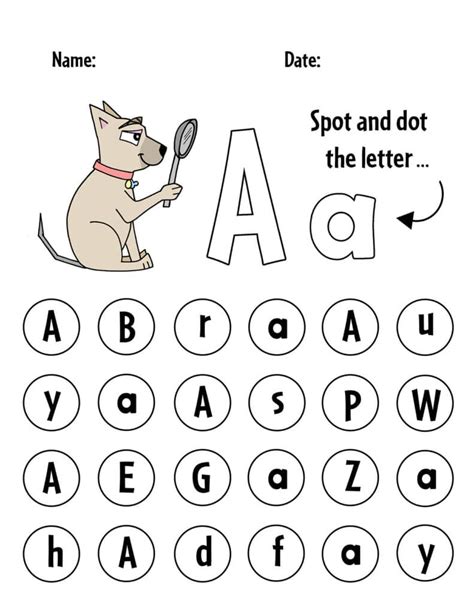 Free Letter Recognition Worksheets For Preschool ⋆ The Hollydog Blog