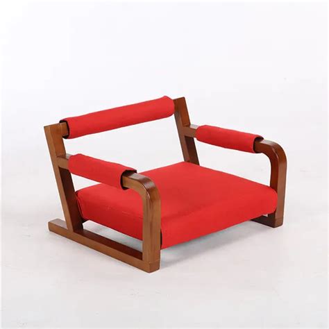 Wooden Armchair Floor Japanese Zaisu Chair Asia Japan Traditional