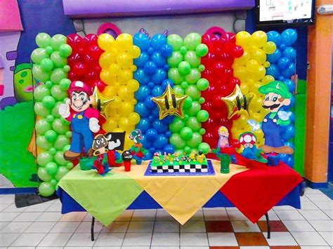 Mario Bross Feliz Cumpleaños Decoracion Globos Decoracion De Mario Bros