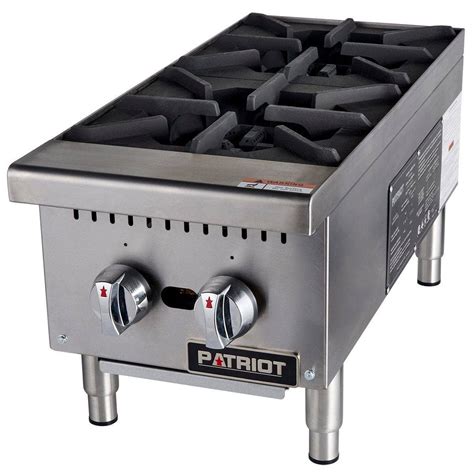 Patriot Pt Hp12 M 50 000 Btu 2 Burner Gas Hot Plate 12 W Restaurant Equippers