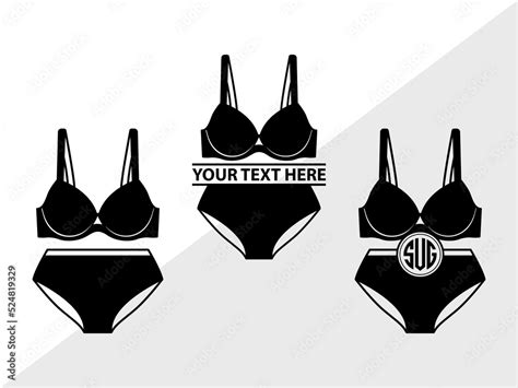 Lingerie Monogram Svg Women S Lingerie Svg Sexy Sleepwear Svg Bra