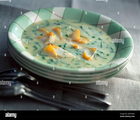 Scottish Haddock Soup Stock Photo Alamy