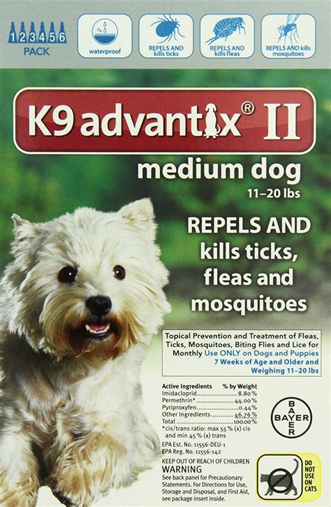 K9 Advantix Ii Flea And Tick Prevention For Medium Dogs 11 20 Pounds