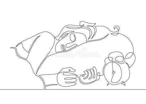 Continuous Line Art Clock Stock Illustrations 523 Continuous Line Art