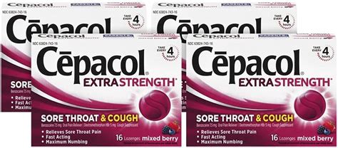 Amazon Cepacol Extra Strength Sore Throat Cough Relief Lozenges