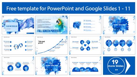 Blue Watercolor Style Template - PowerPoint Templates and Google Slides