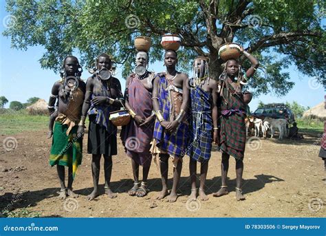 Mursi Tribe Woman Omo Valley Ethiopia Editorial Photo Image Of