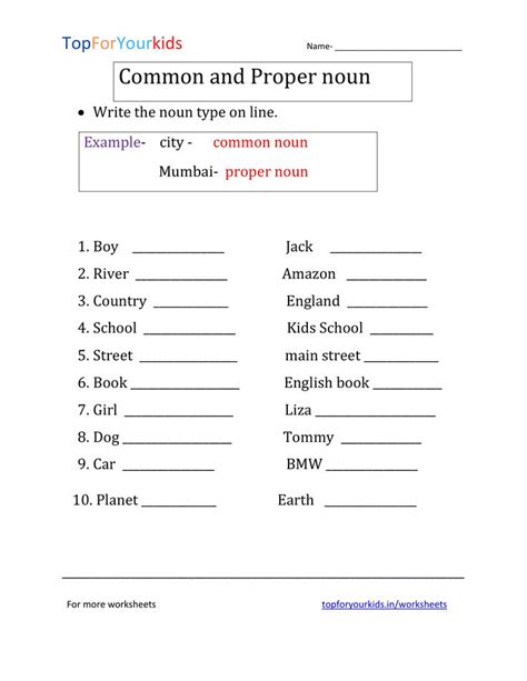 Noun 6th Grade Worksheet