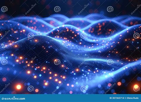 Abstract Visualization Of Digital Data Flow And Connectivity In