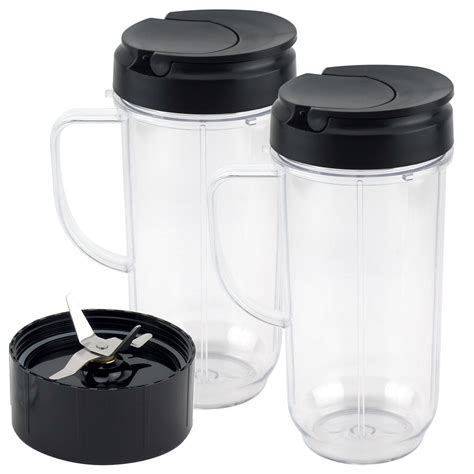 22 Oz Tall Cup With Flip Top To Go Lid Replacement Part For Magic Bullet Blenderpartsusa