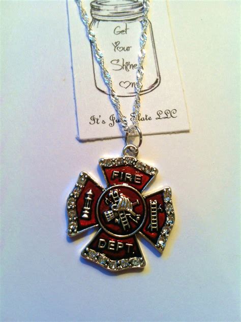 Sterling Silver Firefighter Necklace Firefighter By Geturshineon