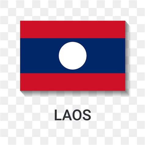 Ilustra O Vetorial Do Cone Da Bandeira Do Laos Vetor Premium