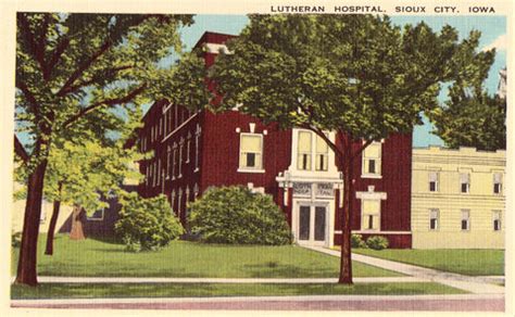 Lutheran Hospital - Sioux City,Iowa Linen Postcard