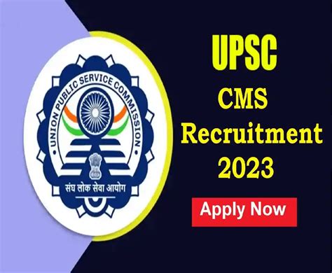 Upsc Cms Recruitment For Experienced Medical Officers