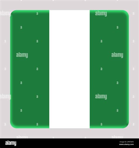 D Flag Of Nigeria On A Avatar Square Background Stock Photo Alamy