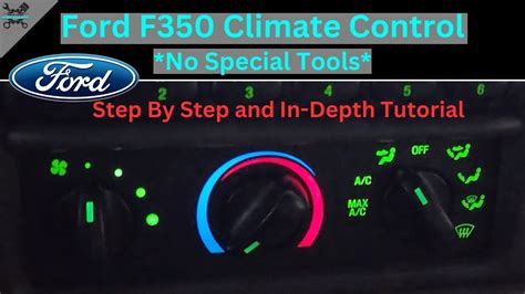 How To Replace Climate Control Lights F350 F250 Replacing Climate