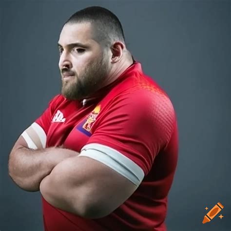 Portrait Of A 30 Year Old Basque Rugby Player With A Moustache On Craiyon