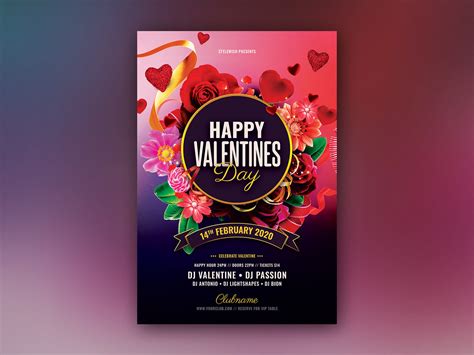 Happy Valentines Day Flyer On Behance