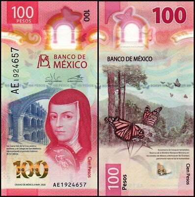 Mexico 100 Pesos 2020 P 134a 4 UNC Polymer EBay