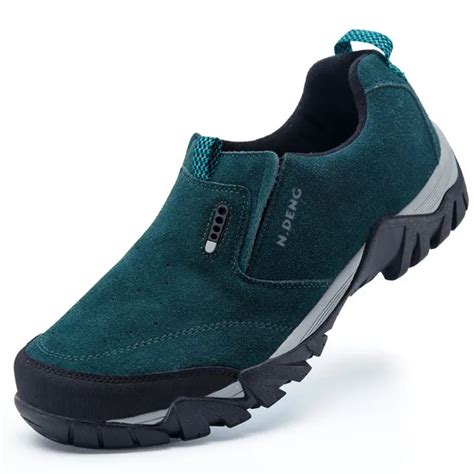 Waterproof Men Hiking Shoes Slip On Leather Outdoor Shoes 2015 Trek ...