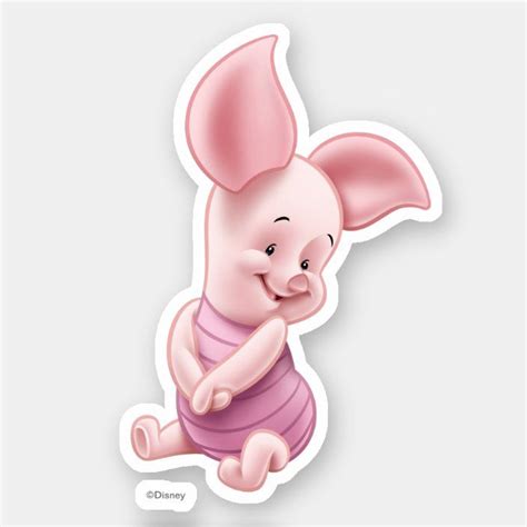 Baby Piglet Sticker Zazzle Disney Sticker Winnie The Pooh Drawing