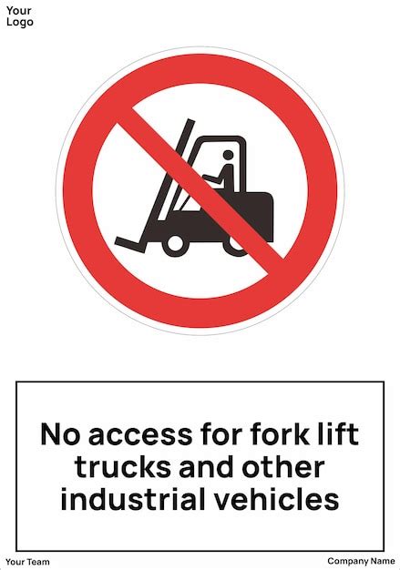 Premium Vector No Access For Fork Lift Trucks And Other Industrial