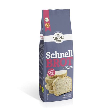 Bauckhof Schnellbrot 5 Korn Glutenfrei Bio 475g