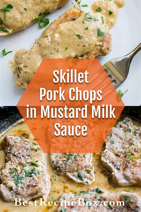 Braised Pork Chops Recipe In Milk Mustard Sauce Easy Best Recipe Box