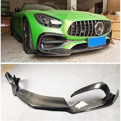 For Mercedes Benz Amg Gt Gts Gtc Gtr 2015 2023 Real Carbon Fiber Front Lip Diffuser Bumper