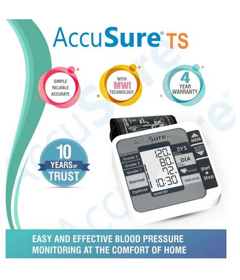 Accusure Ts Automatic Upper Arm Blood Pressure Bp Monitor Buy Accusure