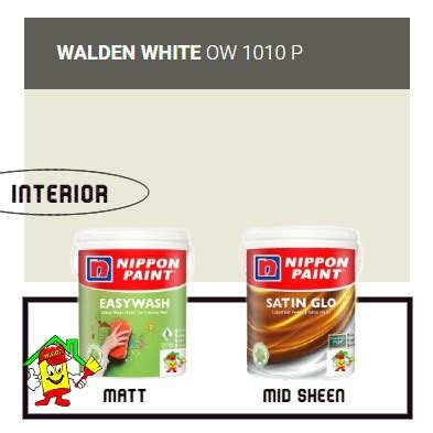 Ow P Walden White L Easywash Satin Glo Nippon Interior