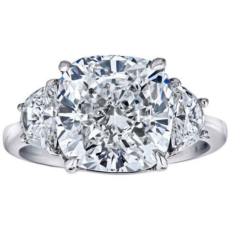 Gia Certified 701 Carat Cushion Cut 3 Stone Ring At 1stdibs Three