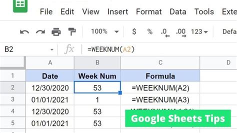 How To Use The WEEKNUM Function In Google Sheets