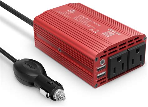 BESTEK 300W Power Inverter DC 12V To 110V AC Car Inverter With 4 2A