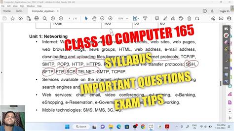 Computer Applications CLASS X Code 165 2022 23 YouTube