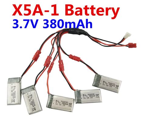 SYMA X5A 1 X15 X15C X15W Quadcopter RC Accessories 5PCS 3 7V 380mah