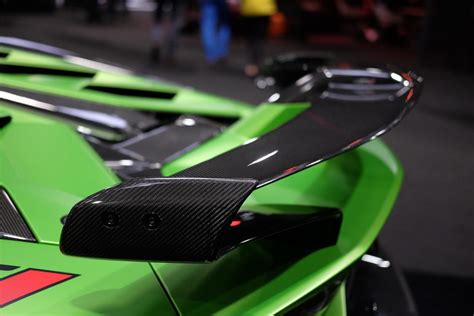 Gros Plan Sur L Aileron De La Lamborghini Aventador Svj