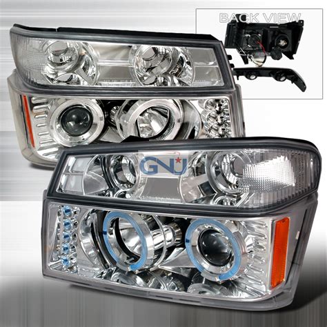 Gmc Canyon 2004 2012 Chrome Halo Projector Headlights W Led S By Spec D 2lhp Col04h Tm