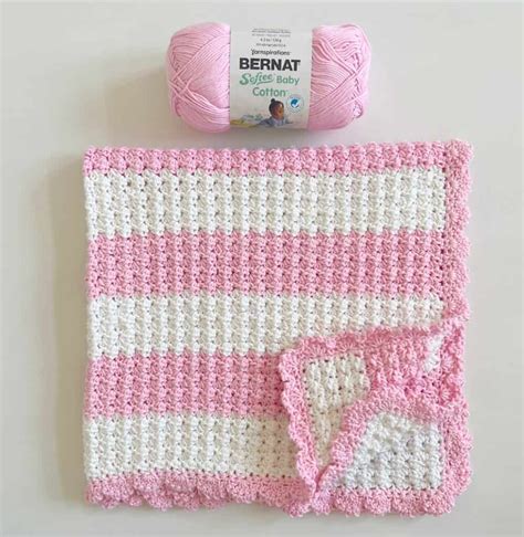 Crochet Flamingo Stripes Baby Blanket Daisy Farm Crafts