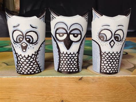 Toilet Roll Owls Made By Me Lieneke Teeuwen Cardboard Crafts Toilet Roll Crafts